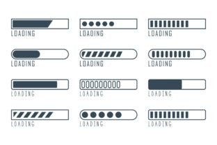 Loading Bar Progress Indicator Set UI UX Graphic by Ozan ID · Creative ...