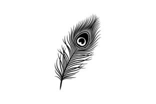 Peacock Feather Silhouette Bundle Graphic by GFXexprt · Creative Fabrica