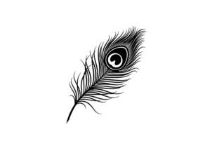 Peacock Feather Silhouette Bundle Graphic by GFXexprt · Creative Fabrica