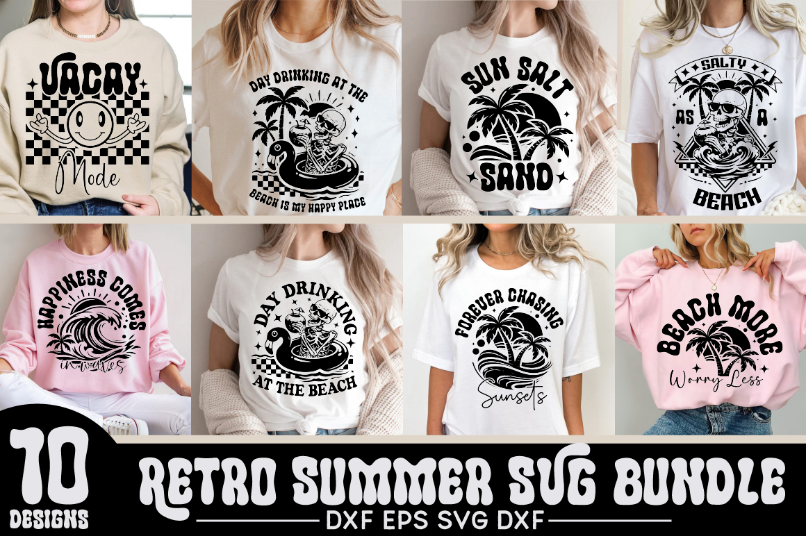 Retro Summer SVG Bundle Graphic by Antorgraphics78 · Creative Fabrica