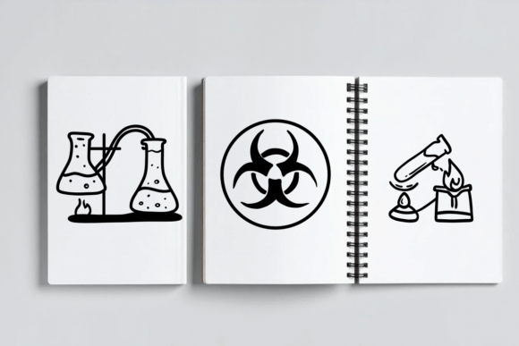 Science Lab Doodle Font PNG with transparent background - Preview 5