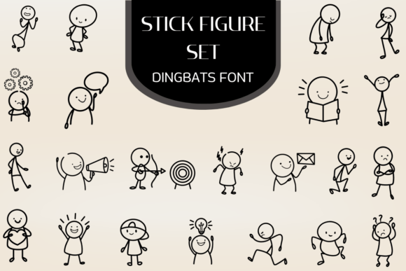 Preview of Stick Figure Set dingbat font
