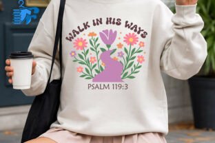 Walk in His Ways Bible Verse SVG Graphic by faysalahmedmithu1 ...