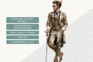 Watercolor Steampunk Clipart Bundle Graphic by busydaydesign · Creative ...