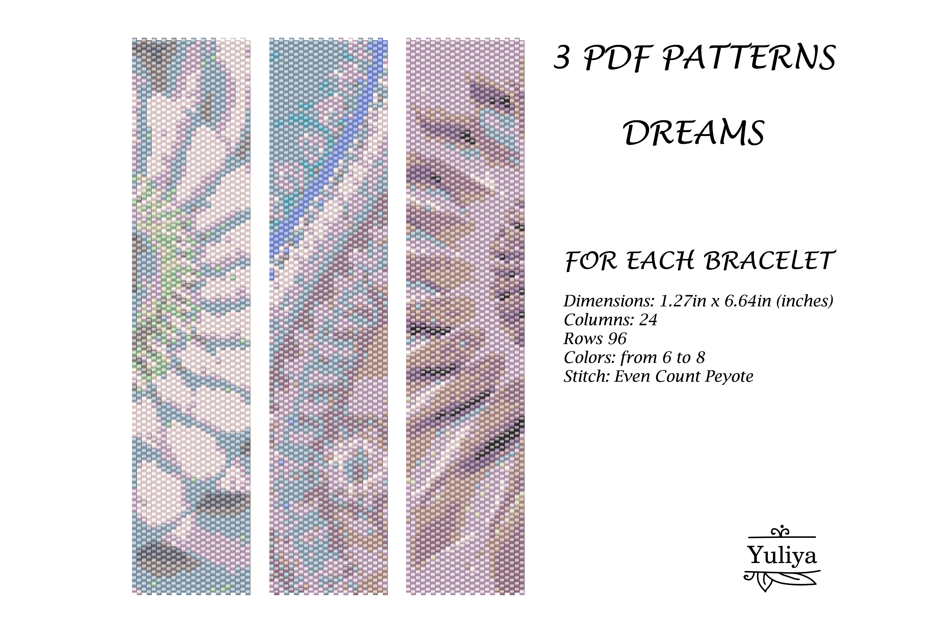 Abstract Peyote Bracelet Pattern PDF