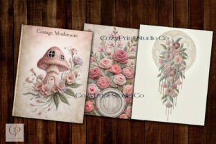 Blush Pink Cottagecore Junk Journal Page Graphic by CozyPrint Studio Co ...