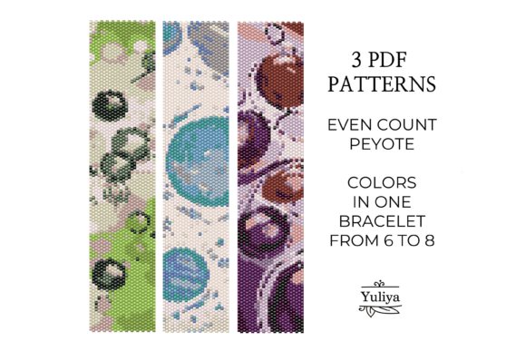 Bubbles Peyote Bracelet Pattern PDF
