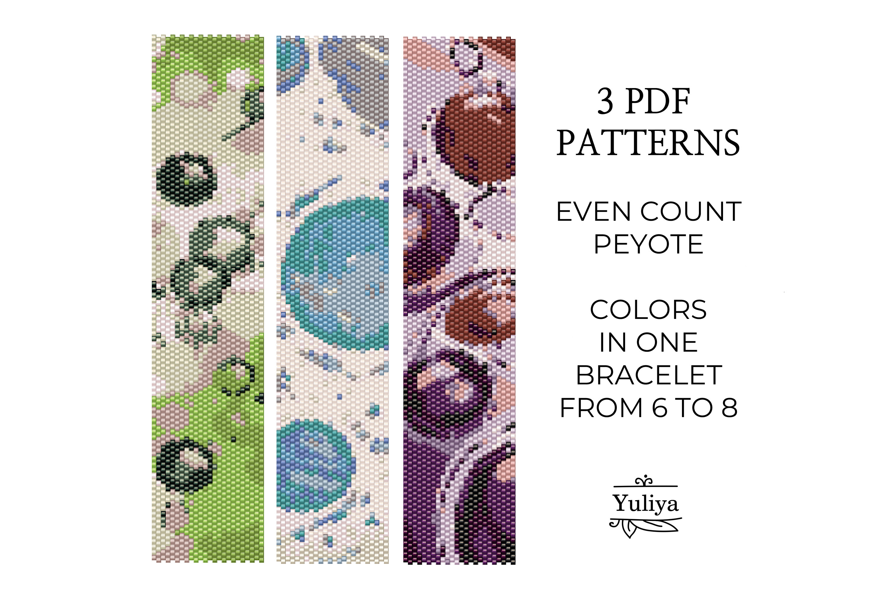 Bubbles Peyote Bracelet Pattern PDF
