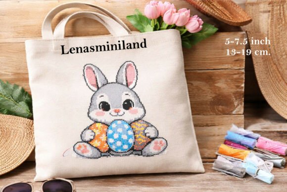 Cross Stitch Pattern Easter Bunny Eggs