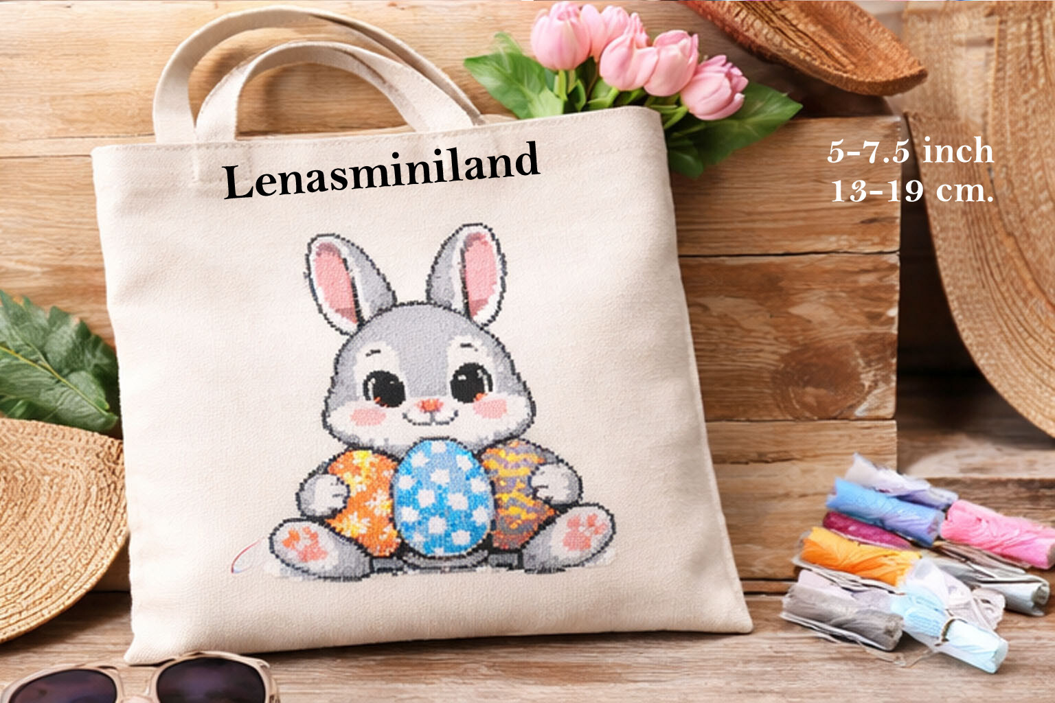 Cross Stitch Pattern Easter Bunny Eggs