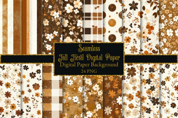 Fall Floral Digital Paper