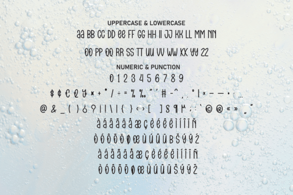 Frosty Bubble Font PNG with transparent background - Preview 6