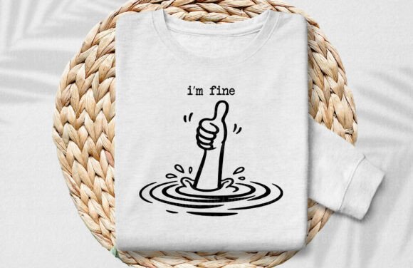 Funny Sarcastic I'm Fine SVG PNG DXF EPS Cutting File Bundle - Image 4