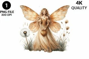 Golden Fairy Heart Dandelion PNG Clipart Graphic by soikotcbd ...