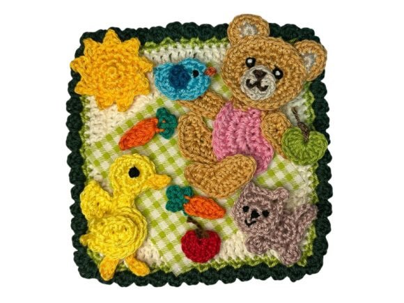 Granny Square Bear 8 Applique Pattern