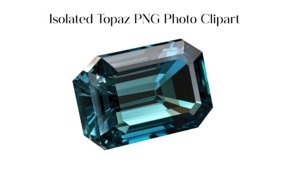 Isolated Blue Teal Topaz Photo Clipart Graphic Illustrations By Kaleriia Studio