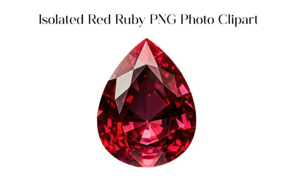 Isolated Red Ruby PNG Photo Clipart Graphic Illustrations By Kaleriia Studio