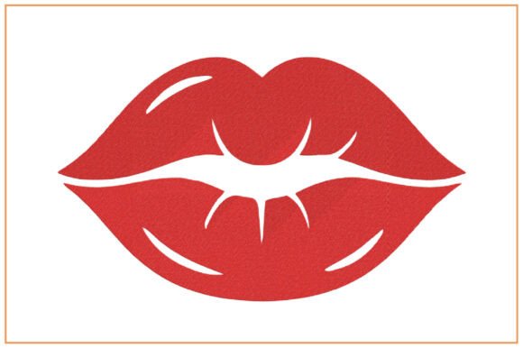 Lips Embroidery Design