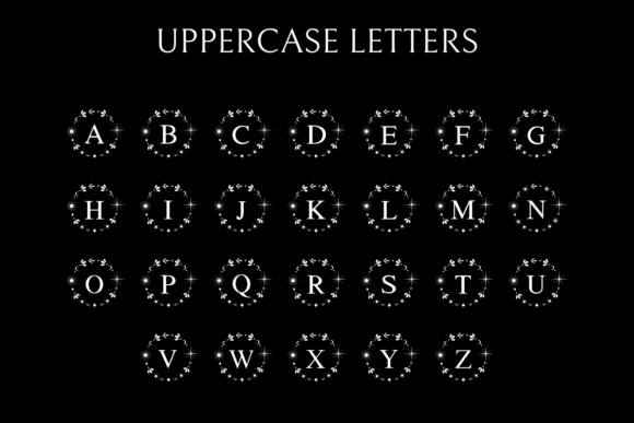 Mystic Star Frame Font PNG with transparent background - Preview 5