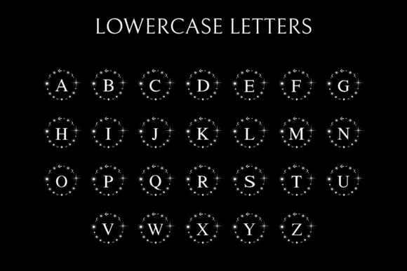 Mystic Star Frame Font PNG with transparent background - Preview 6