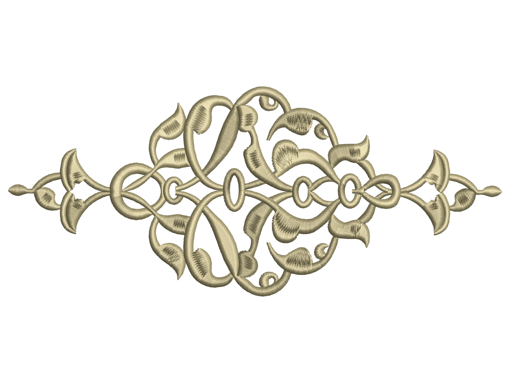 Ottoman Chain Scroll Border Embroidery