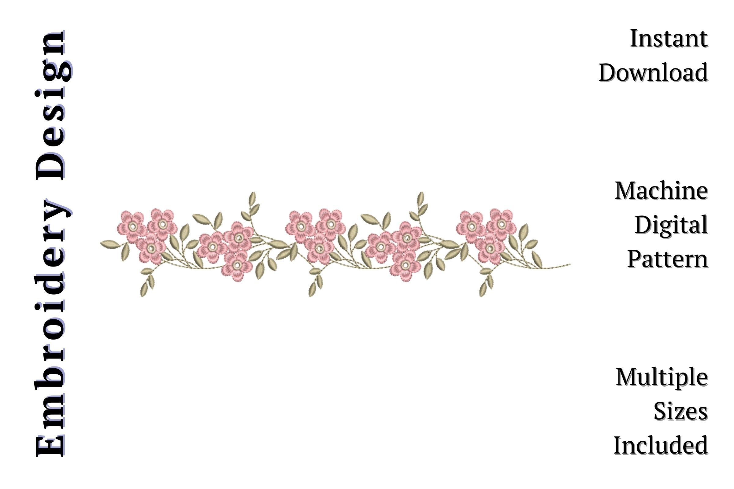 Pink Floral Border Vine