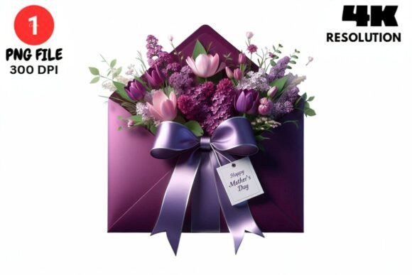 Purple Envelope Flower PNG Clipart