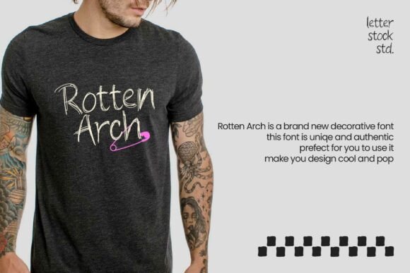 Rotten Arch Font PNG with transparent background - Preview 4