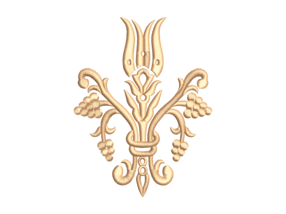 Royal Fleur-de-Lis & Grapevine Motif