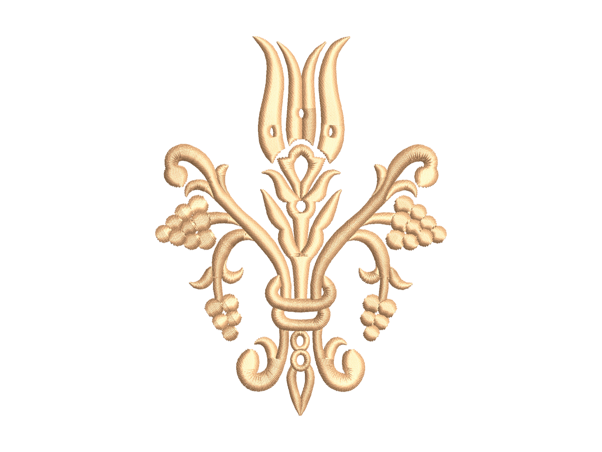 Royal Fleur-de-Lis & Grapevine Motif
