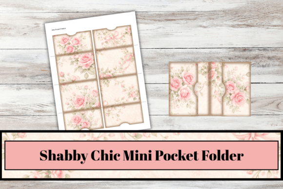 Shabby Chic Vintage Mini Pocket Folder,