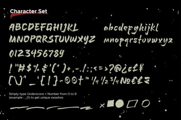Shotengai Brush Font PNG with transparent background - Preview 4
