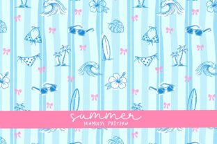 Summer Beach Seamless Pattern Bundle PNG Graphic by DSIGNS · Creative ...