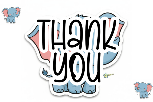 Baby Elephant Font PNG with transparent background - Preview 4