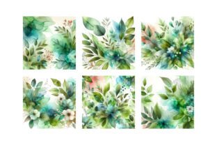 Fresh Leaves Spring Digital Papers JPG Graphic by LazyCraftlab ...