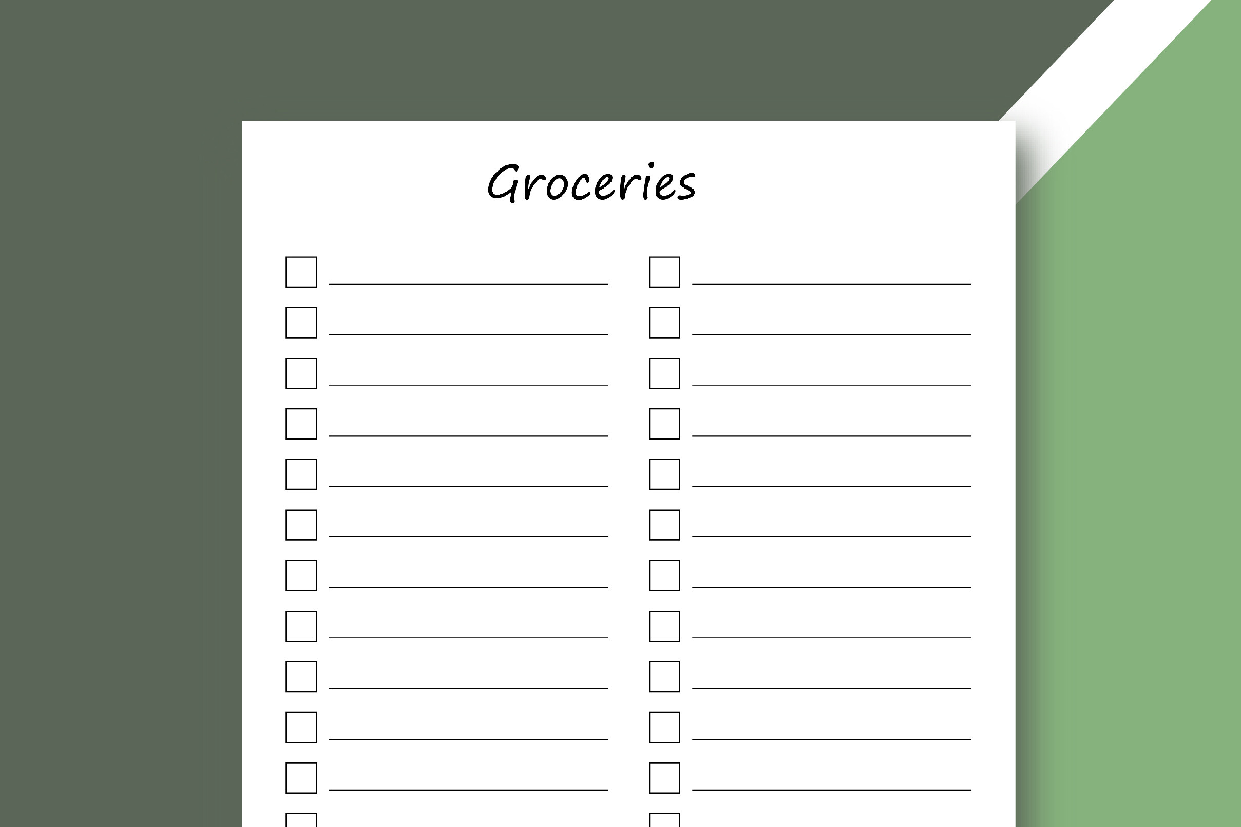 Grocery List Printable | Kids Grocery Sh