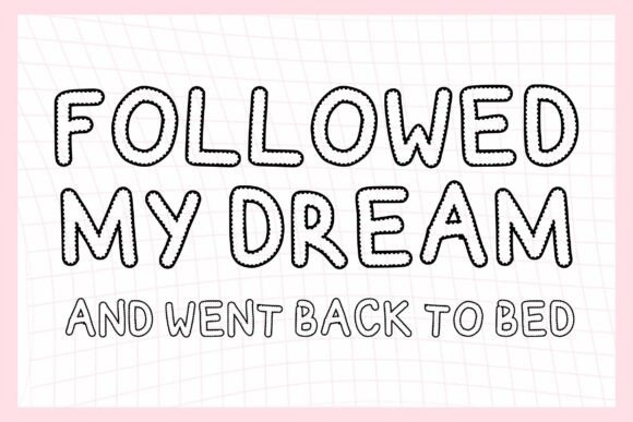Outline Papper Font PNG with transparent background - Preview 1