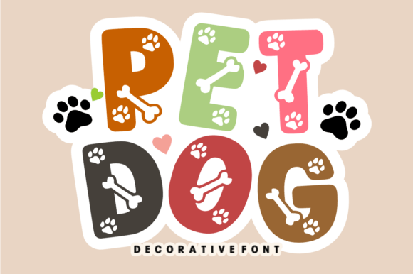 Preview specimen of Pet Dog decorative font