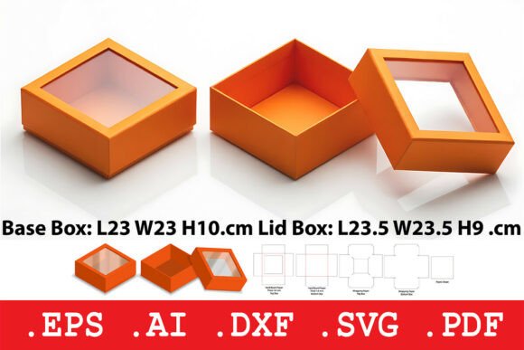 Square Rigid Window Box Grafica Scatole e cartoni Di Pungpond. TH
