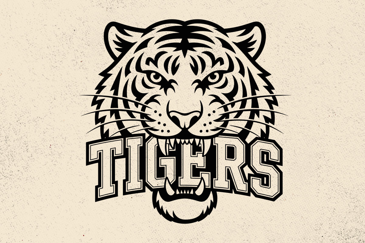 Tigers Team Mascot SVG: Tigers Logo Svg