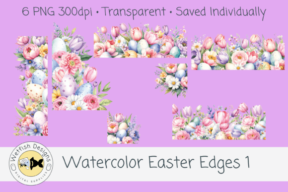 Watercolor PNG 300dpi Easter Edges 1
