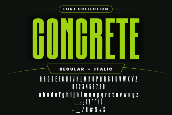 Condensed Collection – 10 Tall Set Font - Preview 1