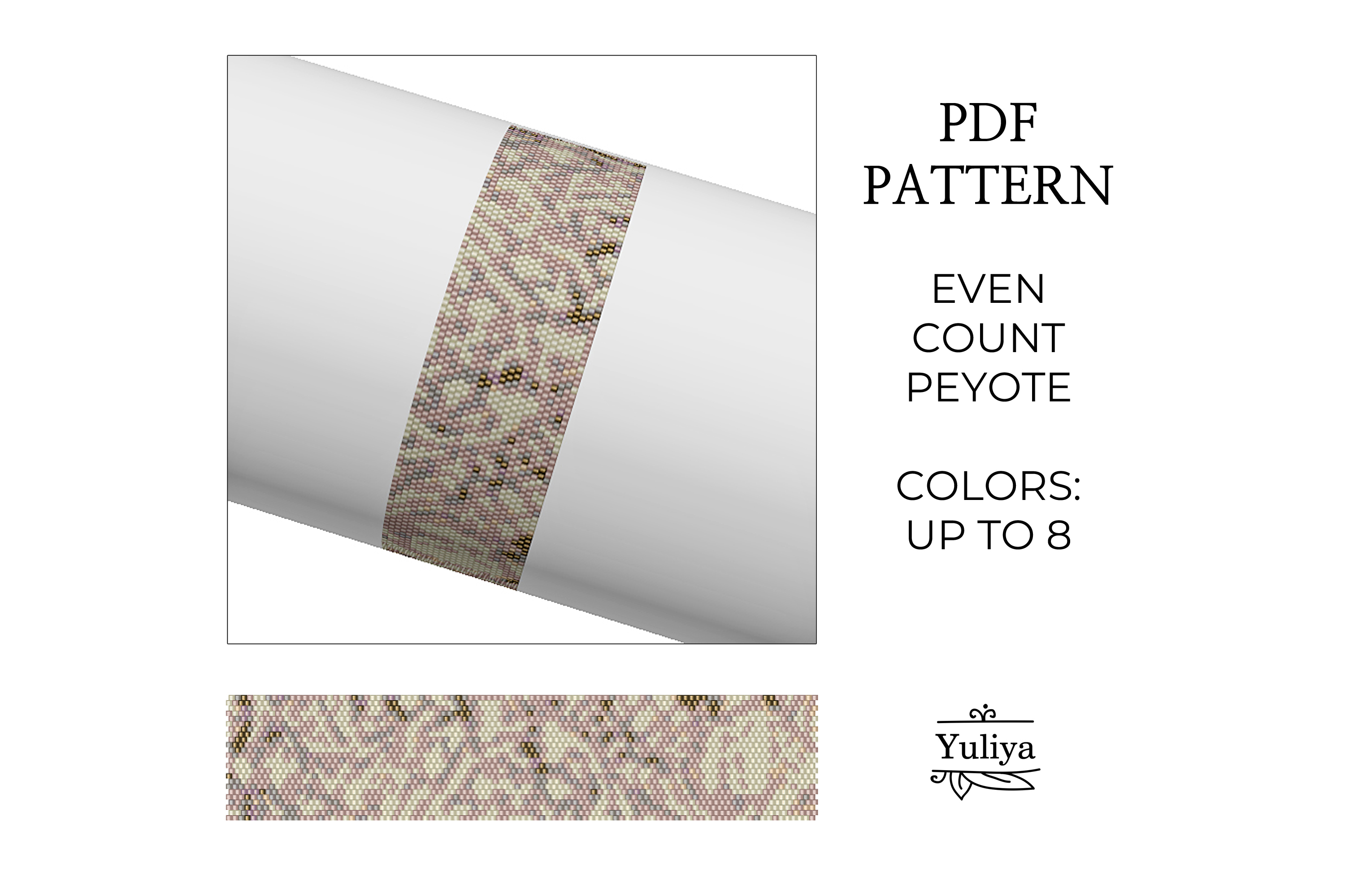 Contrast Peyote Bracelet Pattern