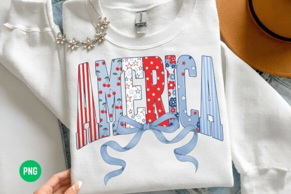 Coquette 4th of July PNG, Patriotic Png Grafika Projekty Koszulek Przez Design Moment