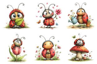 Cute Ladybug Clipart PNG Set Graphic by Nicolle's Colorful Art ...