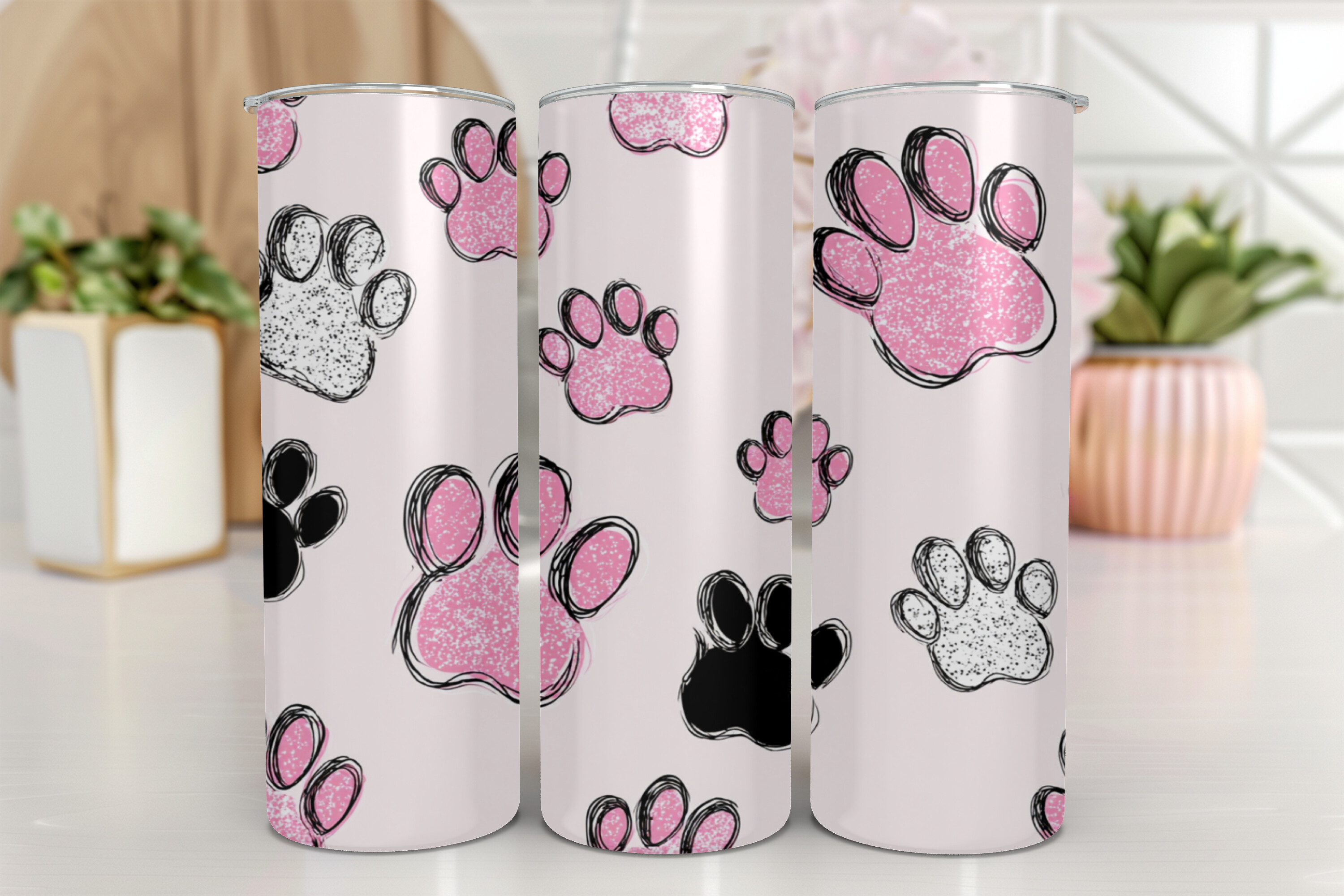 Dog Paws Sublimation Design for Tumblers