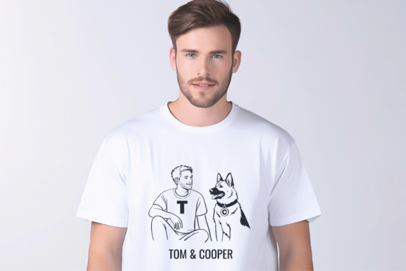Dog and Owner Monogram Font - Preview 1