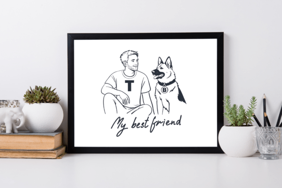 Dog and Owner Monogram Font - Preview 2