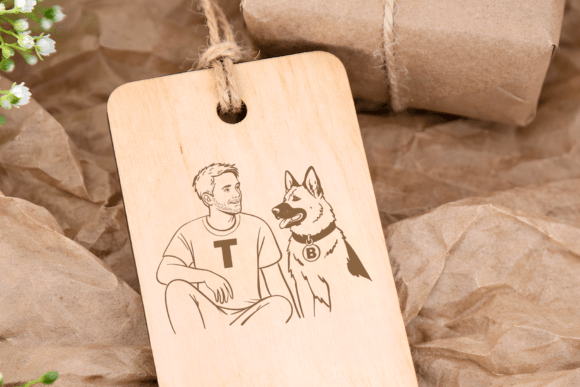Dog and Owner Monogram Font - Preview 3
