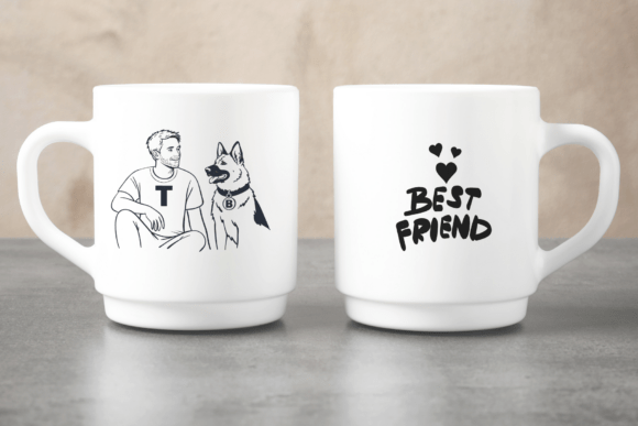 Dog and Owner Monogram Font - Preview 4